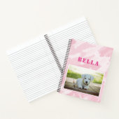 Carnet Jolie photo abstraite de chien rose et nom (Intérieur)