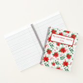 Carnet Jolie Poinsettia rouge et Botanique verte (Intérieur)