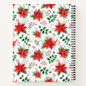 Carnet Jolie Poinsettia rouge et Botanique verte (Dos)