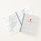 Carnet Jolie Polka Dot Blush Pink Baking Cupcake Recette (Intérieur)