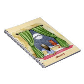 Carnet Jolie réveillon de Noël Enfant & Chat Kitty Aquare (Côté Droit)