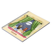 Carnet Jolie réveillon de Noël Enfant & Chat Kitty Aquare (Côté gauche)