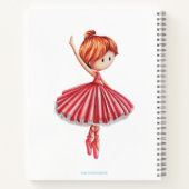 Carnet Jolie robe rose fille danseuse de ballet (Dos)