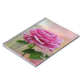 Carnet Jolie rose rose (Côté gauche)