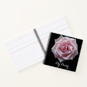 Carnet Jolie rose rose rose fleur noir boho tendance (Intérieur)