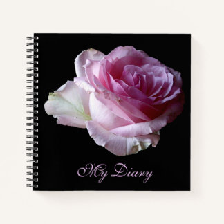 Carnet Jolie rose rose rose fleur noir boho tendance