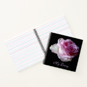 Carnet Jolie rose rose rose fleur noir boho tendance (Intérieur)