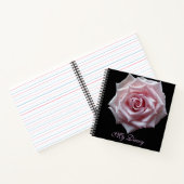 Carnet Jolie rose rose rose fleur noir boho tendance (Intérieur)