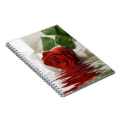 Carnet Jolie Rose rouge avec réflexion (Côté Droit)