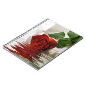 Carnet Jolie Rose rouge avec réflexion (Côté gauche)