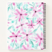 Carnet Jolie Serene Soft Rose Aquarelle Fleurs (Dos)