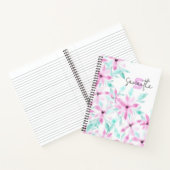 Carnet Jolie Serene Soft Rose Aquarelle Fleurs (Intérieur)