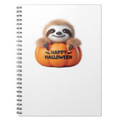 Carnet Jolie Sloth assise dans un Citrouille. Hauteur heu (Devant)