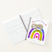 Carnet Jolie Sloth Boho Rainbow Ne vous dépêchez pas d’êt (Intérieur)