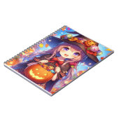 Carnet Jolie Sorcière d'Halloween Anime (Côté gauche)