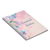 Carnet Jolies citations florales rose et bleu (Côté Droit)