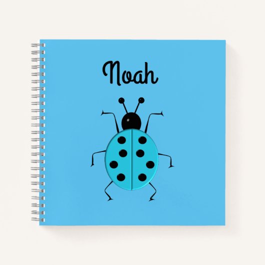 Carnet jolies coccinelles, personnalisées (Devant)