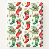 Carnet Jolies couches d'aquarelle rouge et verte (Dos)