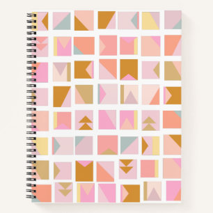 Carnet Jolies couleurs pastel Design géométrique moderne