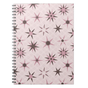 Carnet Jolies étoiles géométriques roses - motif.