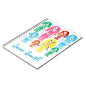 Carnet Jolies filles à l'aquarelle, art moderne funky (Côté gauche)