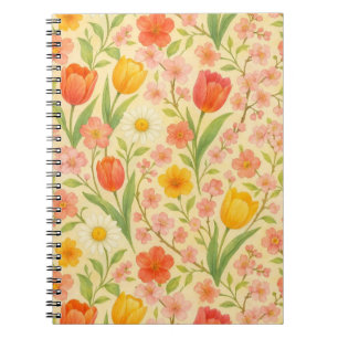 Carnet Jolies fleurs à motifs de Pâques/printemps