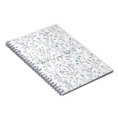 Carnet Jolies Fleurs Blanches Bleues (Côté Droit)