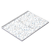 Carnet Jolies Fleurs Blanches Bleues (Côté gauche)