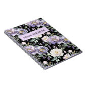 Carnet Jolies Fleurs Blanches Violettes (Côté Droit)
