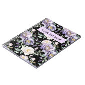 Carnet Jolies Fleurs Blanches Violettes (Côté gauche)