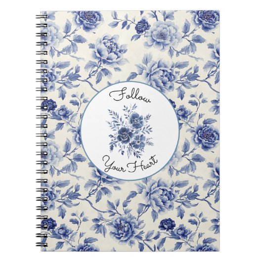 Carnet Jolies Fleurs Bleues (Devant)