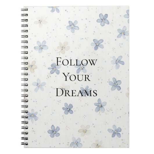 Carnet Jolies Fleurs Bleues (Devant)