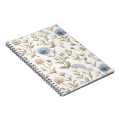 Carnet Jolies Fleurs Bleues Crème (Côté Droit)