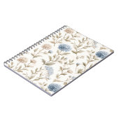 Carnet Jolies Fleurs Bleues Crème (Côté gauche)