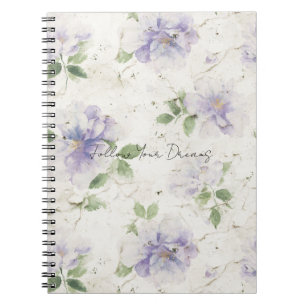 Carnet Jolies fleurs de lavande violette