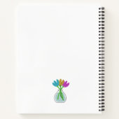 Carnet Jolies fleurs de Parties scintillant personnalisée (Dos)