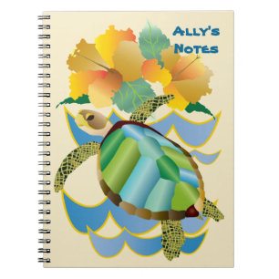 Carnet Jolies fleurs jaunes tropicales de ketmie de