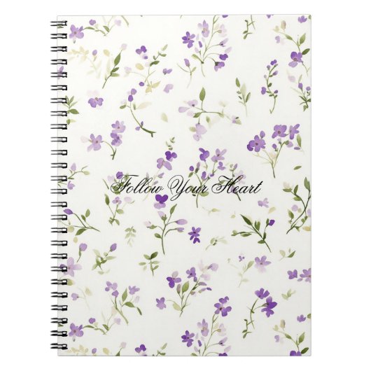 Carnet Jolies Fleurs Lavande (Devant)