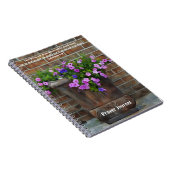 Carnet Jolies Fleurs Pink Purple Bible Verse Prière (Côté Droit)