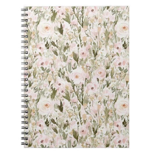 Carnet Jolies Fleurs Rose Blush (Devant)