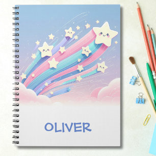 Carnet Jolies Petites Étoiles Filantes avec Traînées