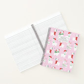 Carnet Jolies petites lamas de Noël rose clair (Intérieur)