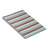 Carnet Jolies rayures bleues marron (Côté Droit)