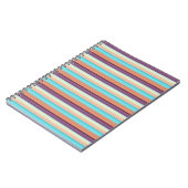 Carnet Jolies rayures bleues marron (Côté gauche)