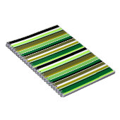 Carnet Jolies rayures vertes et blanches (Côté Droit)