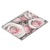 Carnet Jolies roses roses et blanches (Côté gauche)