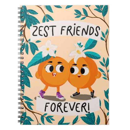 Carnet Jolis amis à l'écorce d'orange (Devant)