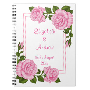 Carnet Jolis bouquets de coin rose pour mariage