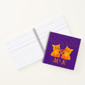 Carnet Jolis Chatons Orange Monogramme Initiales Ludiques (Intérieur)