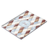 Carnet Jolis Diamants Bleus Crème Brun Tan (Côté gauche)